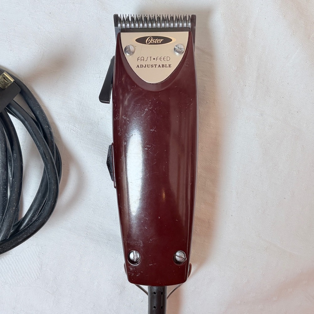 Oster Fast Feed Adjustable Pivot Motor Clipper Burgundy Made in USA 23-51F